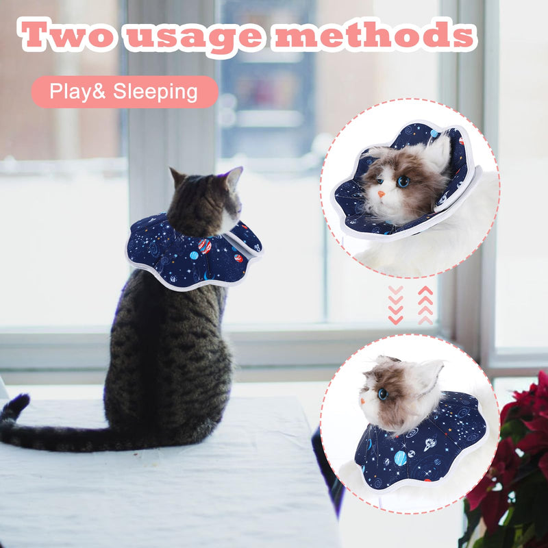 Soft Cat Cones to Stop Licking, Adjustable Cat Donut Collar Cat Recovery Collar, Inflatable Pet Cones for Cats Neck, Comfortable Elizabethan Collar for Small Medium Kitten After Surgery - PawsPlanet Australia