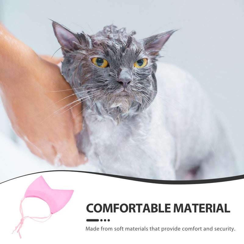 SOLUSTRE Cat Shower Cap with Adjustable Ear Protection, Suitable for Various Cat and Dog Types, For Bathing