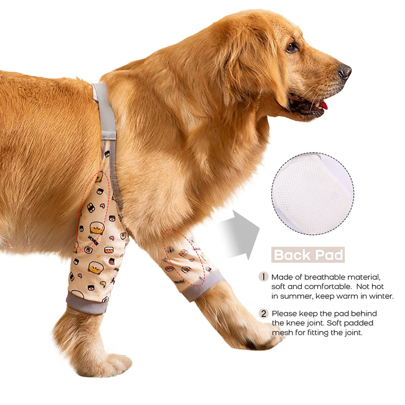 ROZKITCH Dog Surgery Recovery Sleeve for Front Legs, Pet Prevent Licking Wound Elbow Brace Protector, Dog Leg Sleeve to Stop Licking Cone Collar Alternative for Sprain ACL CCL Arthritis Cute Dog 2XL 2XL(A Sleeve Length:13.3") - PawsPlanet Australia