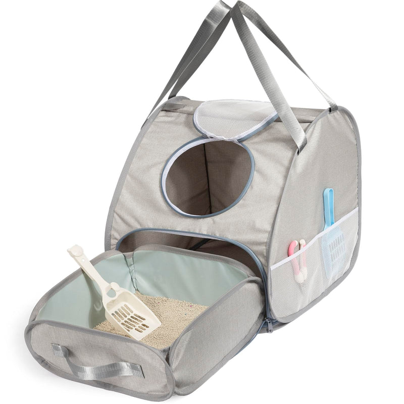 Collapsible Portable Cat Litter Box Standard for Travel Light Weight Leak-Proof?Sturdy?Prevent Litter Scatter Design Easy to Clean?Portable Cat Playpen?Collapsible Travel Puppy Carrier - PawsPlanet Australia