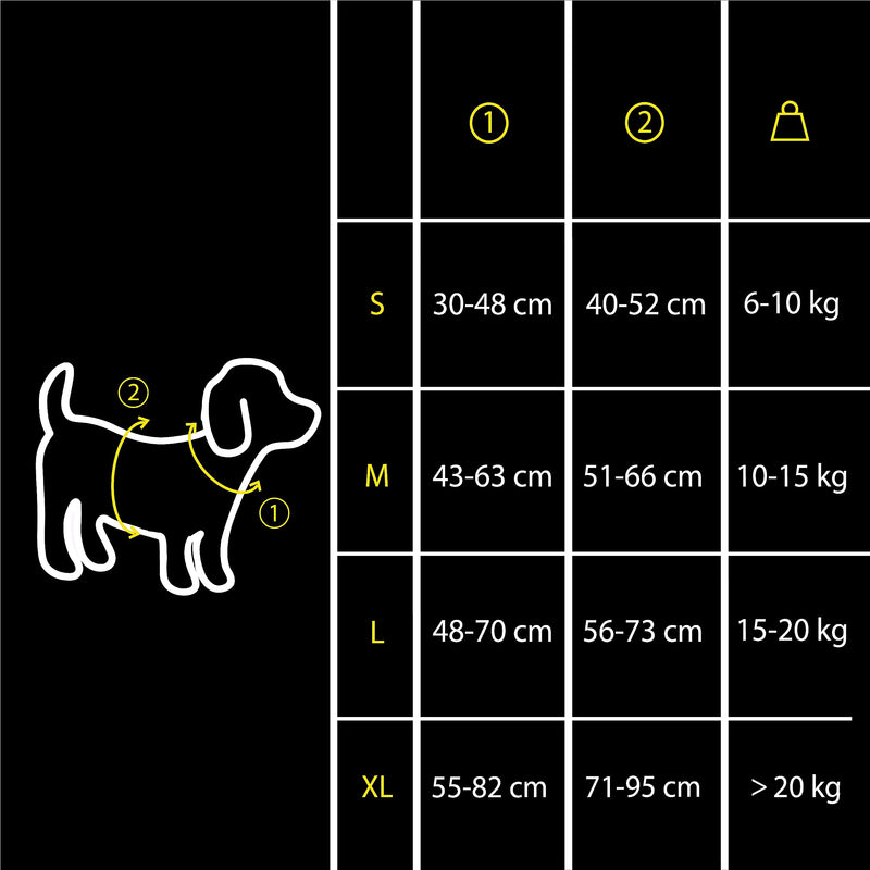 Bobby Rando Walk - Dog Harness, Dog Harness Medium Small Large Dog in Nylon, Safe, Comfortable, Reflective, Adjustable, Grey, xL/53-82x2,5 CM