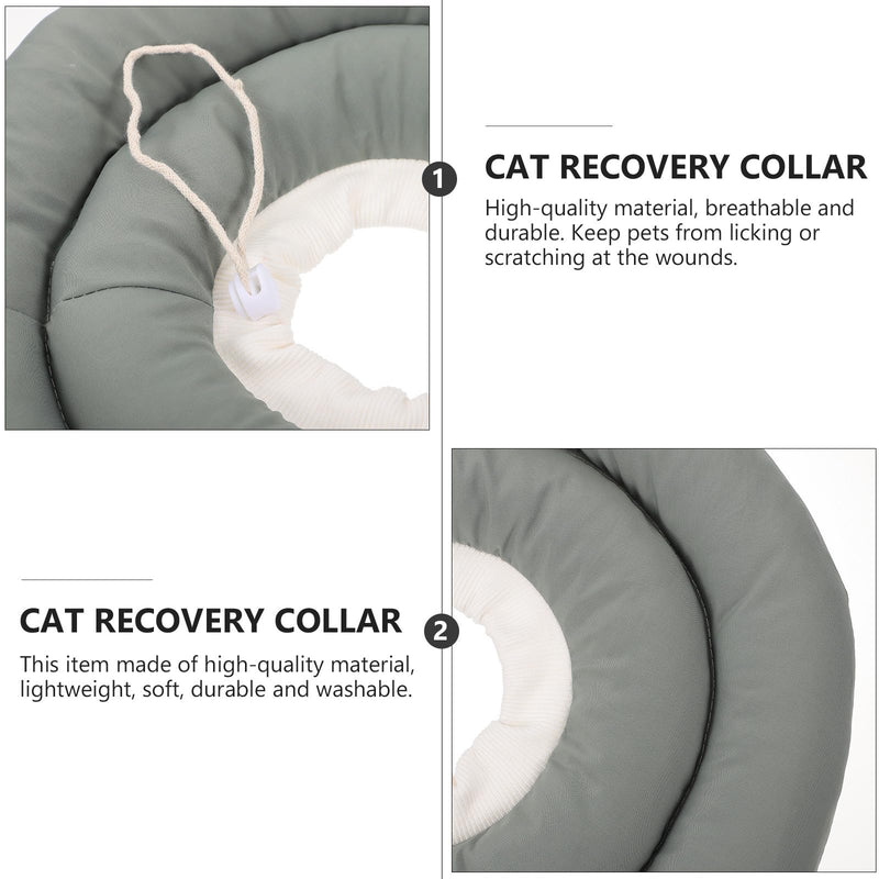 VALICLUD Cat Collar with Bell, Neck Brace made of PP Cotton, Prevents Licking After Surgery, Promotes Fast Recovery for Cats After Injury