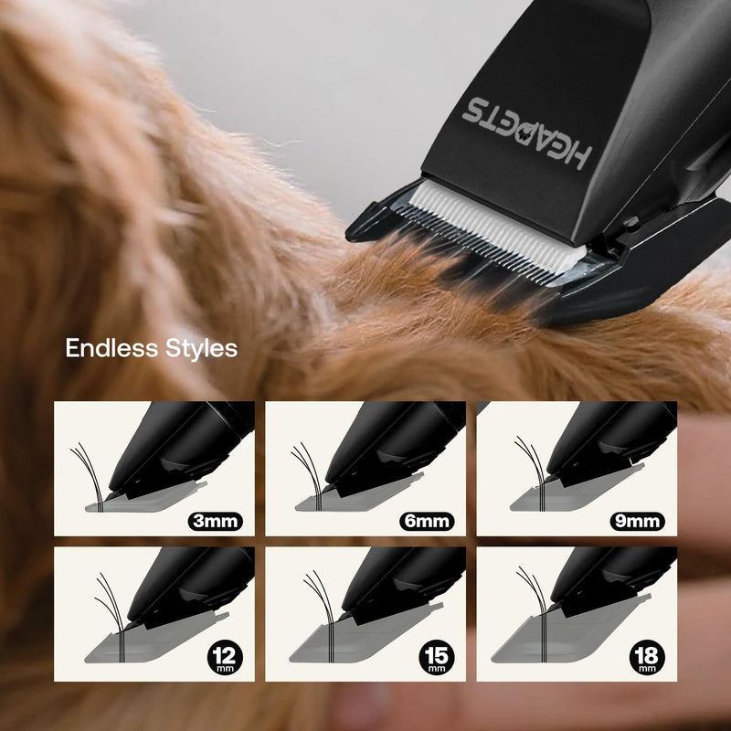 Dog Hair Clippers for Grooming Kit and Dog Paw Trimmer Nail Grinder for Grooming, Low Noise Rechargeable Cordless, Shaver Grooming Supplies for Pet Cats Dogs (Black, White) Black-white