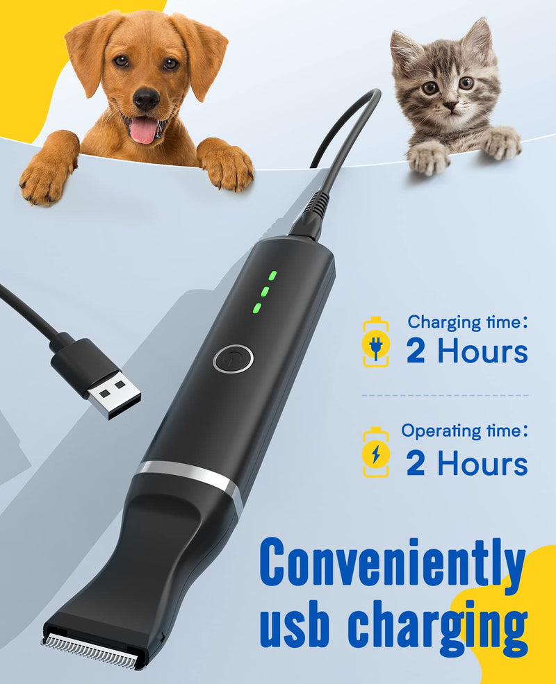 oneisall Dog Paw Trimmer,Corldless Paw Trimmer for Dogs with Double Blades,Quiet 2 Speed Small Dog Grooming Clippers for Paws, Eyes, Ears, Face, Rump - PawsPlanet Australia