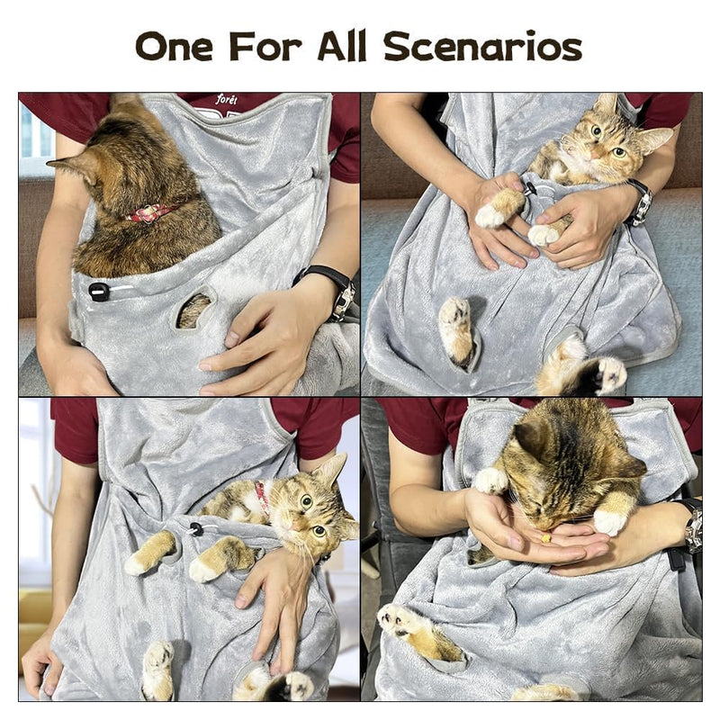 Adjustable Cat Apron Carrier with Holes Pet Carrier Sleeping Bag Pet Carrier Sling Cat Carrier Bag Cat Carrier Pouch for Small Sized Animals (B) B - PawsPlanet Australia