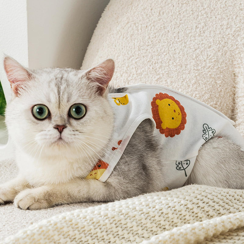 2 Pack Cat Recovery Suit,Breathable Cats Vest after Surgery Female,Adjustable Spay Surgery Recovery Suits for Abdominal Wound Care,Alternative to Cones,Size M (2~4KG Cat)