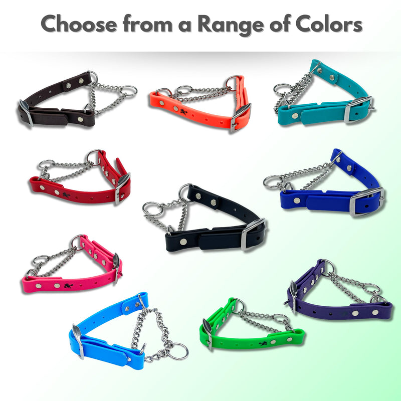 Martingale Collar for Dogs, Biothane, Stainless Steel Hardware, No Pull, Made in The USA, Professional Grade, Medium, Pink - PawsPlanet Australia