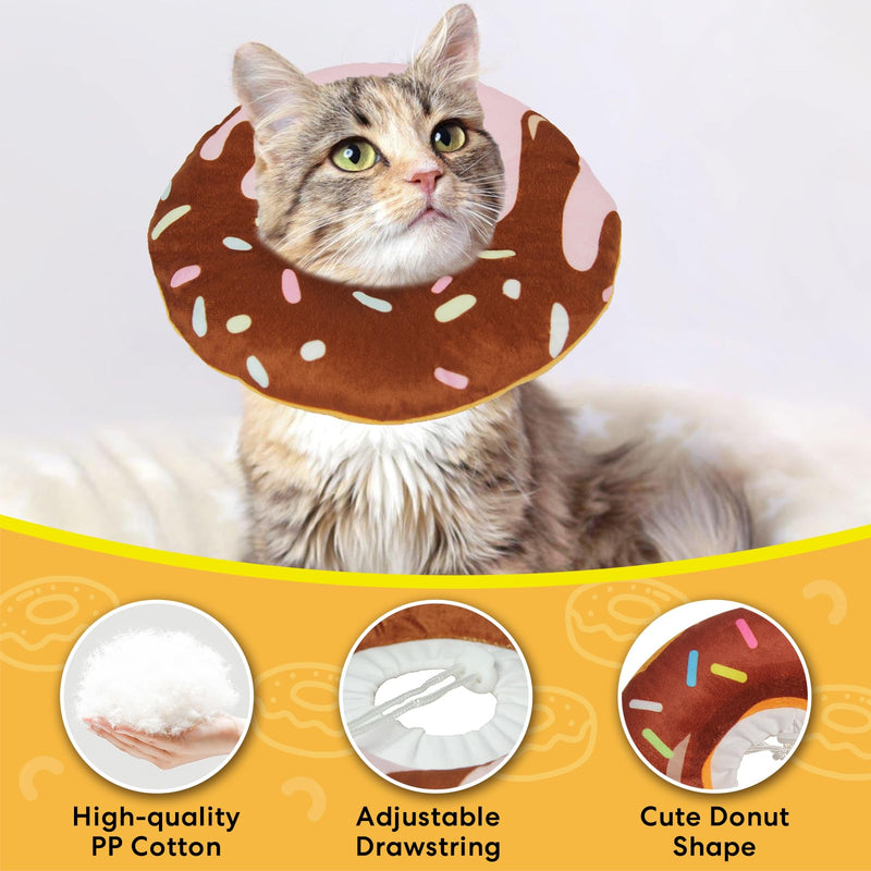 Cat Cone Collar Soft, Cat Donut Collar, Adjustable Cat Surgery Collar for Wound Healing, Elizabeth Collars are Suitable for Cats, Kittens, Puppies, Puppies After Surgery S - PawsPlanet Australia