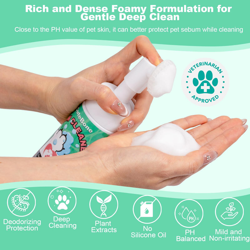 CuteBone Gentle Dog Paw Foaming Cleanser No Rinse- Hygienic Care for Dogs and Cats, 5 fl oz (150ml) - PawsPlanet Australia