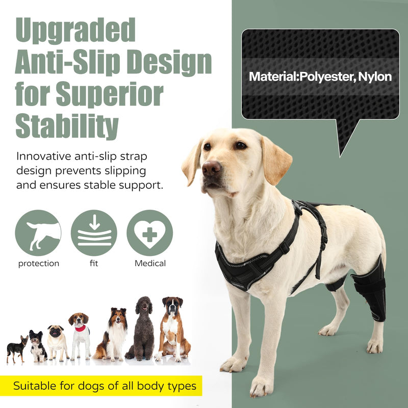 Dog Knee Brace for Torn Acl Hind Leg for Support with Cruciate Ligament Injury, luxating Patella,Arthritis,Dog Acl Knee Brace with Metal Splint Hinged Support for CCL Luxating Patella XL Rear Left Leg Brace