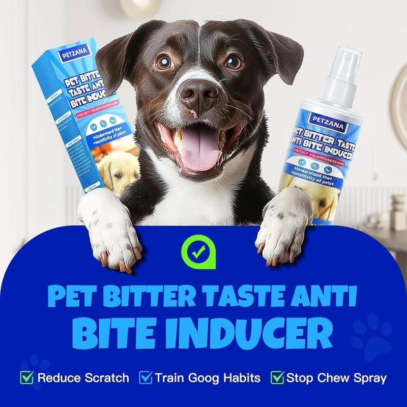 Bitter Apple Spray for Dogs: 100ML Natural Alcohol-Free Bitter Spray for Dogs to Stop Chewing Licking, Deterrent Spray for Puppy Training Protect Furniture, Shoes, Cords Indoor/Outdoor Use (100ML) - PawsPlanet Australia