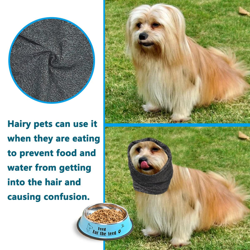 Quiet Ears for Dogs Noise Protection, No Flap Ear Wraps for Dogs, Stretchy Dog Snood for Noise Reduce Grooming Bathing, Dog Noise Cancelling Ear Muffs for Cats,Grey S Grey - PawsPlanet Australia