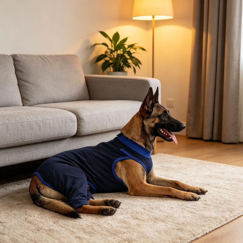 Dog clothing after surgery, body suit for healing operations, recovery suit, procedural suit EE XXL