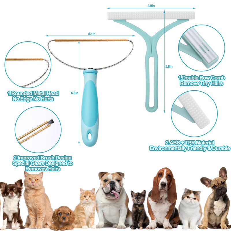3 Pack Pet Hair Removal Tool, Double Cleaning Carpet Rake for Pet Hair Removal with Lint Remover Brush, 54” Adjustable Dog Cat Pet Hair Removal Broom for Carpets, Car Mat, Couch, Pet Bed, Rugs - PawsPlanet Australia