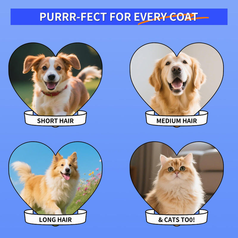 Pet Deshedding Tool 10.5 13.5 3.5 cm Large Blue Effectively Remove Loose Fur Dog Shedding Brush Cat Grooming Comb for Short Long Haired Dogs Cats Home Grooming Reduce Hair On Sofa Clothes
