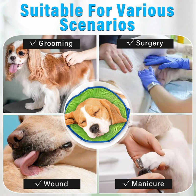 Soft Dog Cone Recovery Collars & Cones After Surgery for Small,Medium Large Dogs,Adjustable Breathable Dog Cone Collar,Protect Pets from Licking Wounds,Soft and Comfortable, Reduce Anxiety (Blue, L) blue