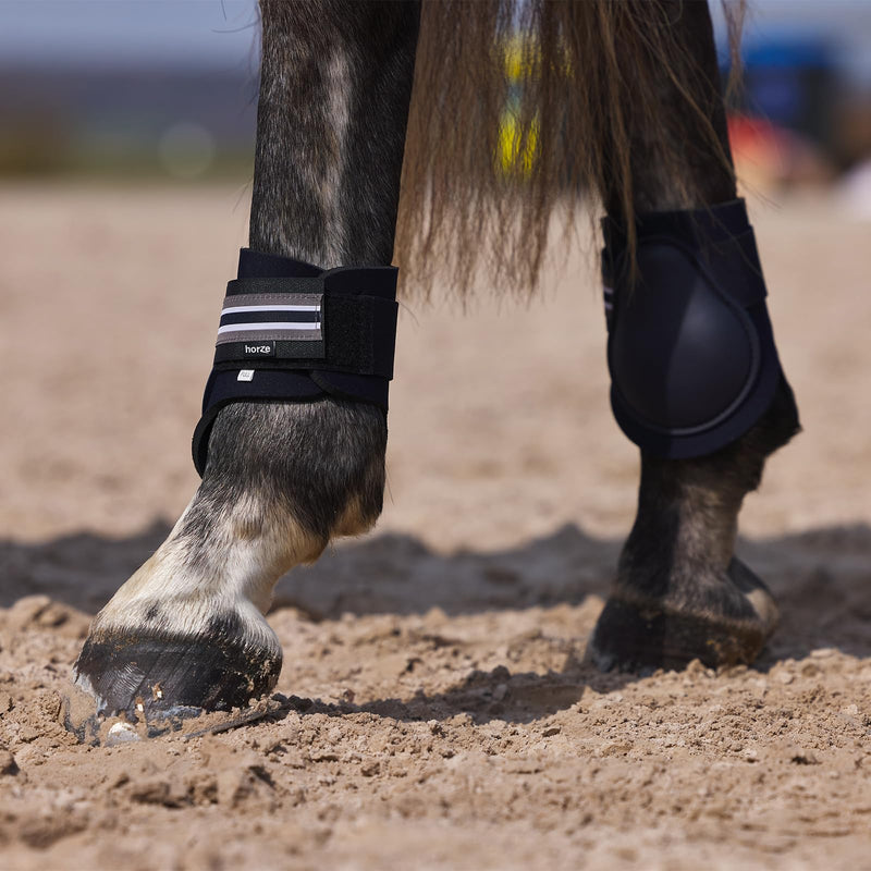 HORZE Adepto Fetlock Boots - Dark Navy - Horse