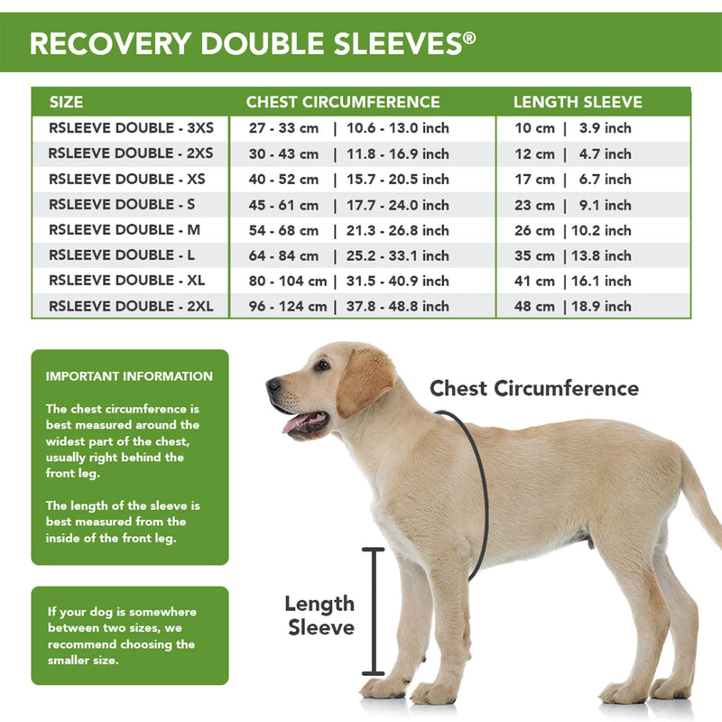 Suitical Recovery Sleeve for Dogs | Double Sleeve Front Leg Protection After Surgery | Dog Sleeve to Stop Licking | Chest Circumference 17.7”- 24” | Sleeve Length 9.1” | S | Double Sleeve - PawsPlanet Australia