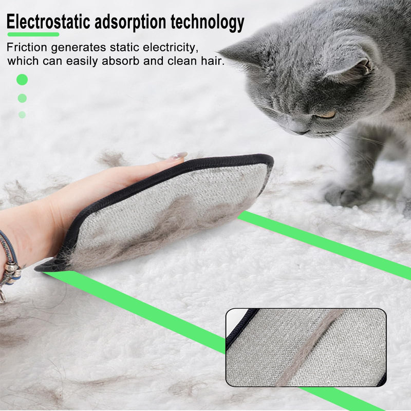Pet Hair Removal Glove, Magic Brush Pet Hair, Cat Comb, Washable Reusable Dogs Cats Hair Gloves for Furniture, Bed, Sheets, Couch, Clothes, Carpet, Car Seat, Pet Grooming, Curtain (1PCS) 1PCS - PawsPlanet Australia