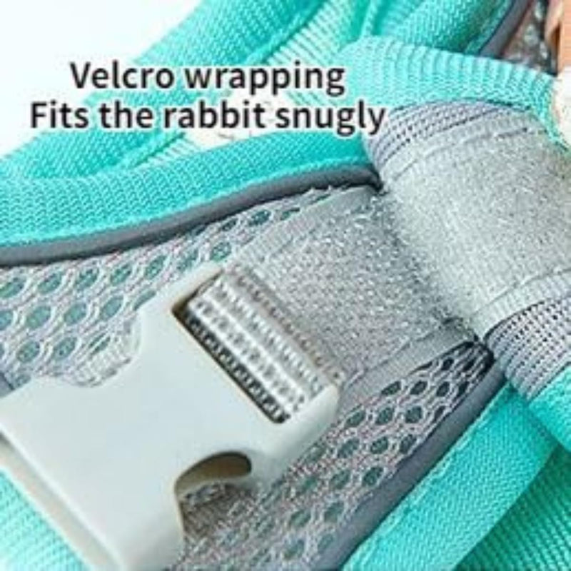 Pet Harness,Rabbit Harness and Leash Set, Breathable Pet Vest, Reflective Strips Jacket for Small Kitten, Puppy, Rabbit (Green,S) Green S - PawsPlanet Australia