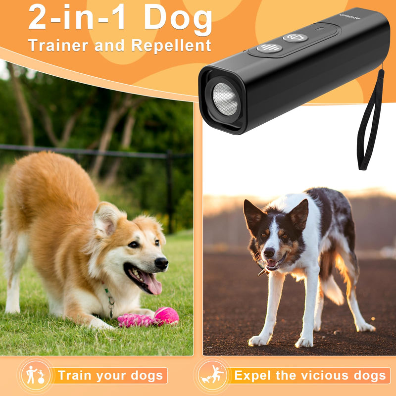 Anti Barking Device for Dogs - Dog Bark Deterrent Devices for Stopping Bad Dog Behavior - Ultrasonic Dog Bark Deterrent, Refuse to Shout and Slap - Best Anti Barking Device Rechargeable Black - PawsPlanet Australia