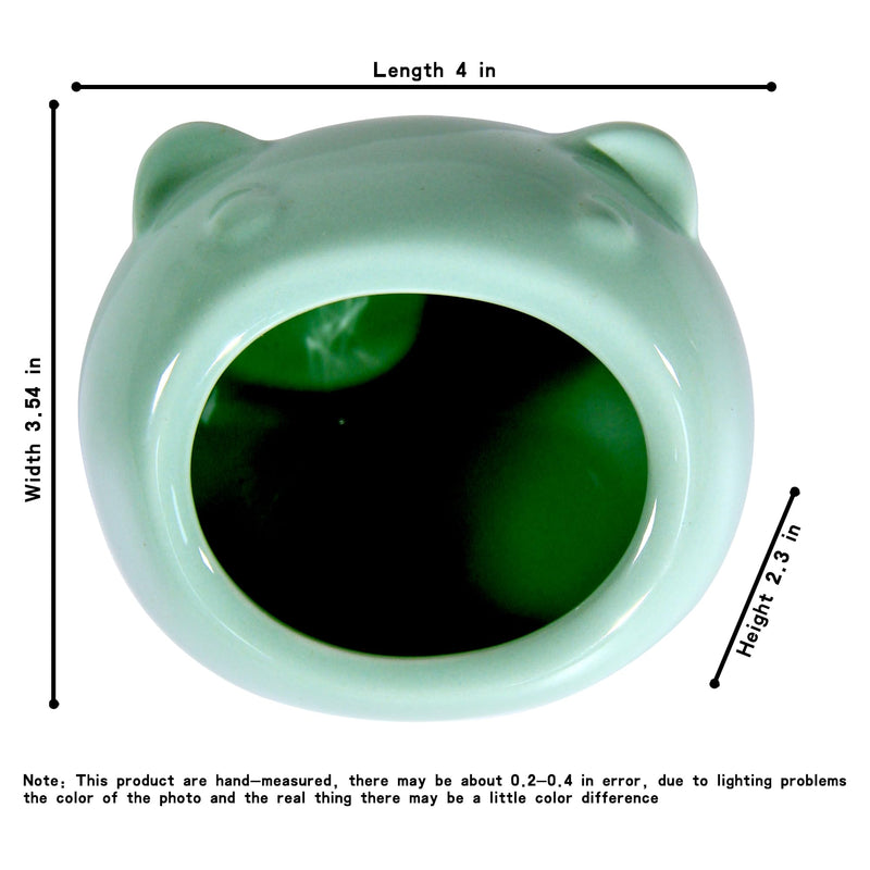 Small Animals Feeding Bowl Ceramic Hamster Bowl Food Water Tray preventing Spilling, Food Splashing and Chewing Feeding Tray for Gerbils Chinchillas Mice Ferrets Hedgehogs（Cyan） Cyan - PawsPlanet Australia