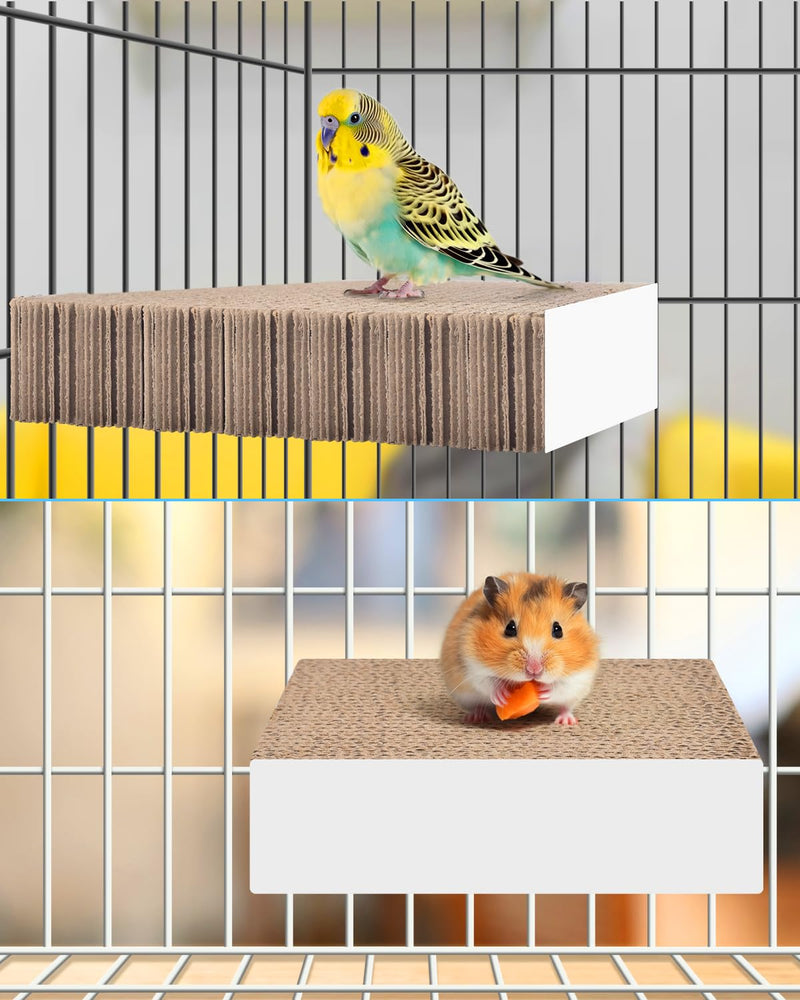 KATUMO Parrot Toys, 7 Inch Conure Shredder Foraging Toys Bird Perch Stand Cardboard Cockatiel Chew Toys for Parakeet Canary Conure Mynah Small Parrots M - PawsPlanet Australia