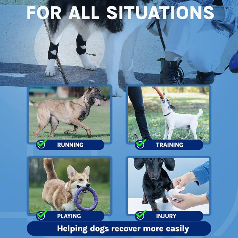 RC GearPro 2 Pack Dog Joint Brace Rear Leg Canine Hock Support - Dog Elbow Brace Compression Wrap Straps for ACL CCL Joint Injury and Sprain Protection, Healing and Loss of Stability (L) L