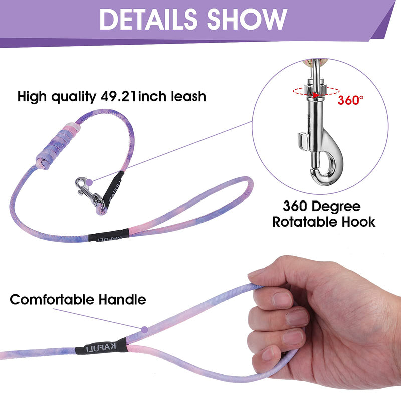 Cat Harness and Leash Set, Adjustable Gradient Kitten Harness Escape Proof Harness with Leash for Kitty Outdoor Walking (Gradient Purple) Gradient Purple - PawsPlanet Australia