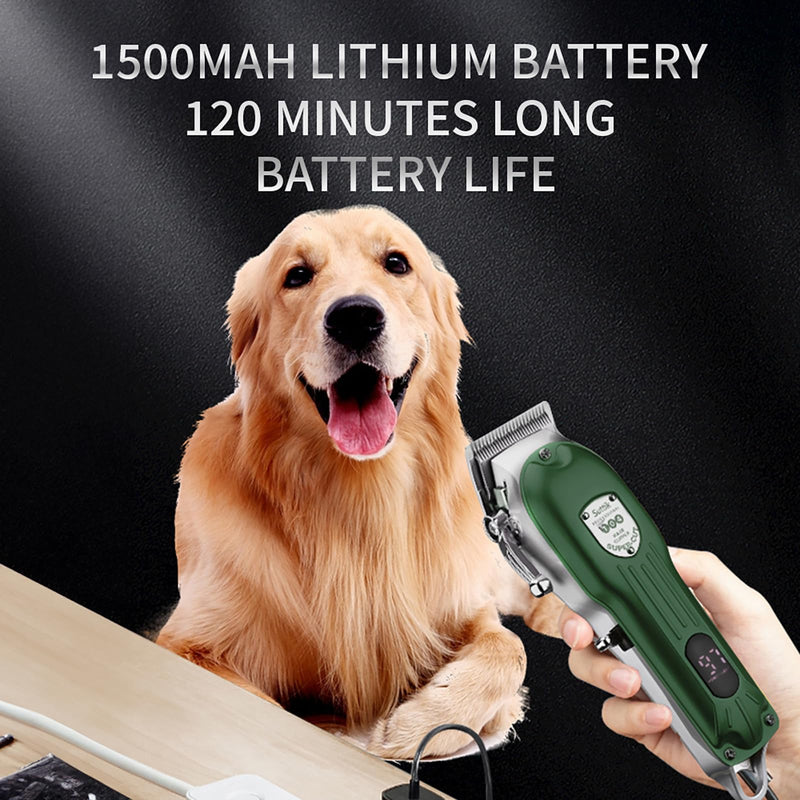 Dog Clippers for Grooming Pets Trimmer Low Noise Rechargeable Cordless Pet Shaver high-power with Stainless Steel Blade for Dogs and Cats - PawsPlanet Australia