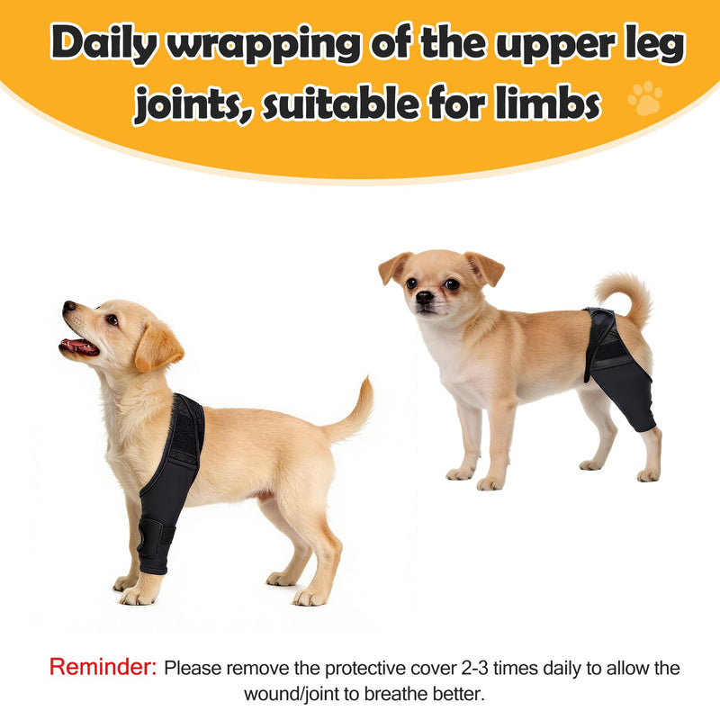 Small Dog Rear Leg Brace, Adjustable Dog Leg Support and Back Leg Support, Support for ACL Tears, Arthritis, Muscle Strain, Protective Wrap for Hind Leg