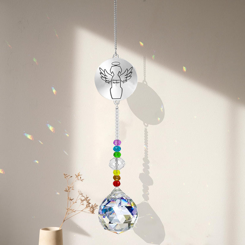Dog Memorial Gifts for Loss of Dog, Pet Paw Print Sympathy Gifts Crystal Window Suncatcher,Bereavement Gift Sun Catcher,Dog Remembrance Gift Rainbow Maker,Pet Passing Away Loss Gifts (C) C - PawsPlanet Australia
