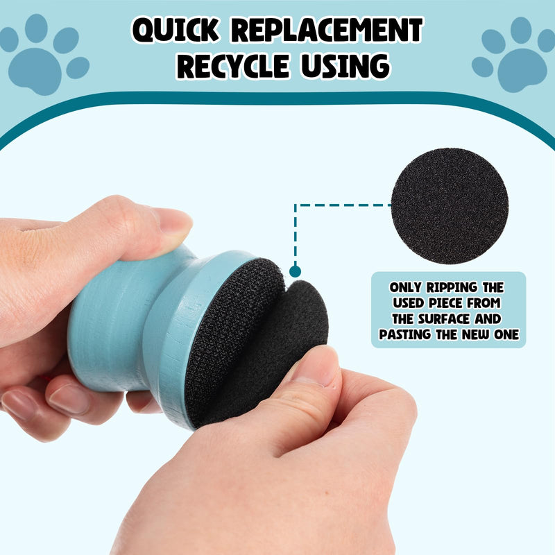 Dog Nail File with 4pcs Replaceable Sandpaper Portable Dog Nail Scratch Board Small Dog Nail File Wood Dog Nail Scratch Pad for Puppy Grinding Claw Blue - PawsPlanet Australia