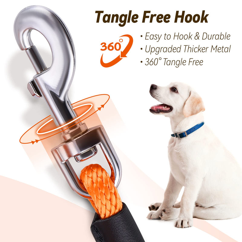 lynxking Check Cord Dog Leash Long Lead Training Tracking Line Comfortable Handle Heavy Duty Puppy Rope 10ft 15ft 30ft 50ft for Small Medium Large Dog Orange 3/8 inch * 50foot - PawsPlanet Australia