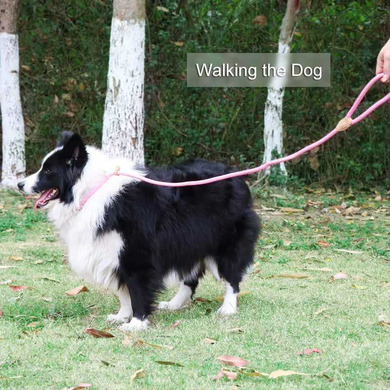 Puppy Pet Cat Dog Leash Collar Basic Accessories Reflective Retractable Dog Rope Pet Traction Belt 5FT(Medium 0.39IN, 24-66LB, Pink) Medium - PawsPlanet Australia