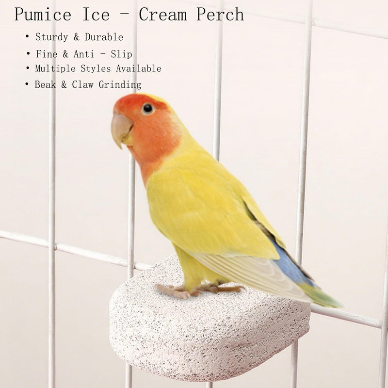 24-Inch Bird Rope Perch (0.8'' Diameter) + 2 Volcanic Stone Bird Stands - Beak & Claw Care for Small/Medium Birds, Natural & Stable Birds Perch 24‘’and Volcanic Rock - PawsPlanet Australia