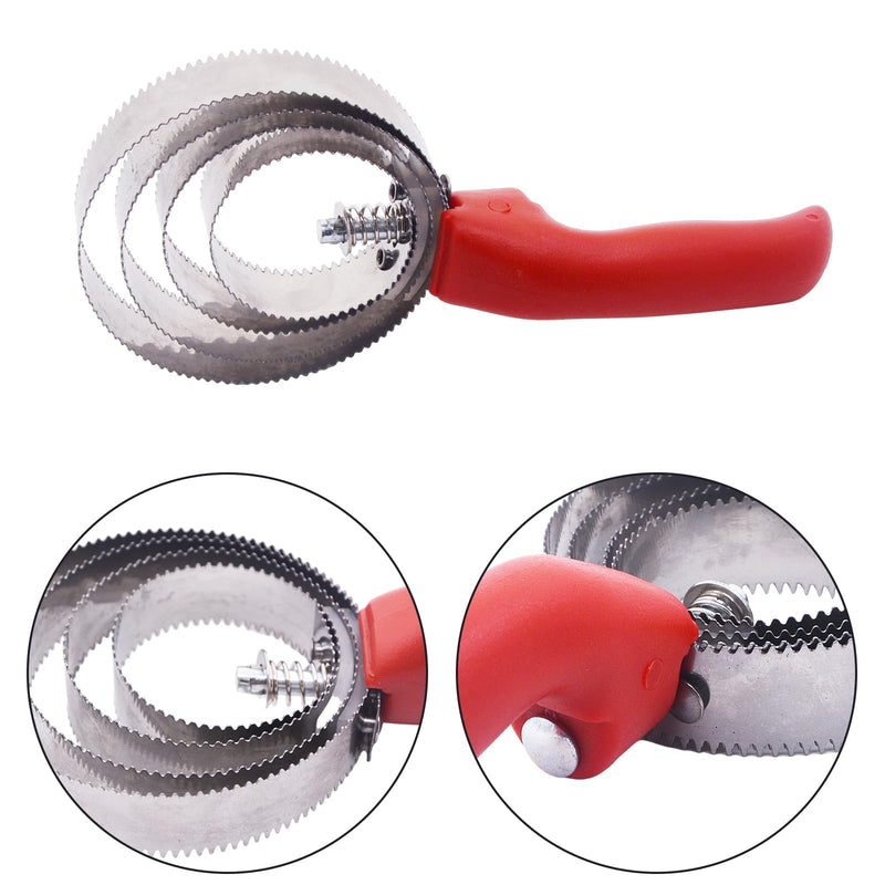 RUIAN Curry Comb Reversible Stainless Steel Curry Comb with Soft Touch Grip Multifunctional Stainless Steel Fine Tooth Pet Horse Grooming, Red - PawsPlanet Australia