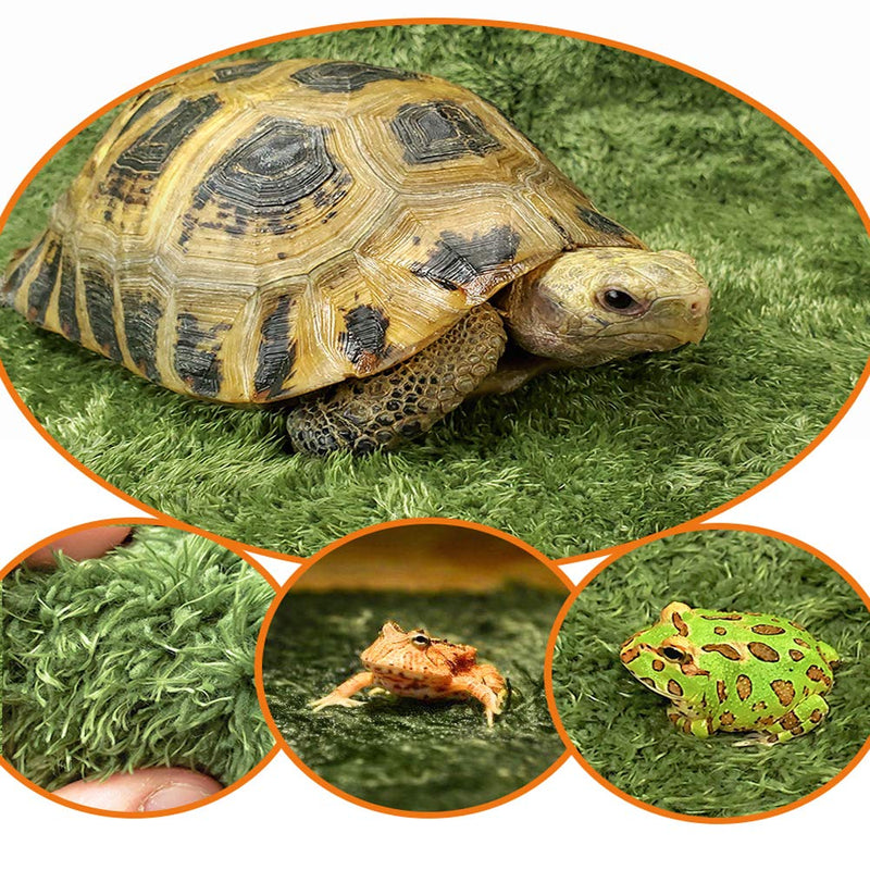 kathson 2pcs Reptile Carpet Terrarium Liner Tortoise Bedding Reptile Substrate Liner Mat Pet Cage Mats Supplies for Lizard Snake Bearded Dragon Gecko Chameleon Turtle Iguana (11.81 X 7.87 in) 2PCS（M）：11.81 X 7.87 in - PawsPlanet Australia