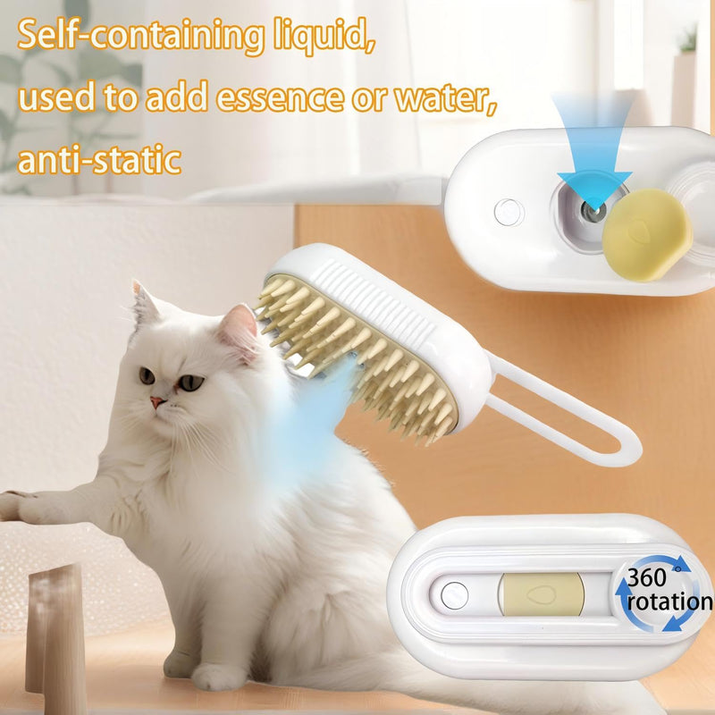 Cat Hair Brush, Dog Hair Brush, Cat Steam Brush, Rechargeable Steam Brush for Cats and Dogs, Skin Friendly Deshedding Grooming Tool for Dogs Cats With Pet Supplies Accessories - PawsPlanet Australia