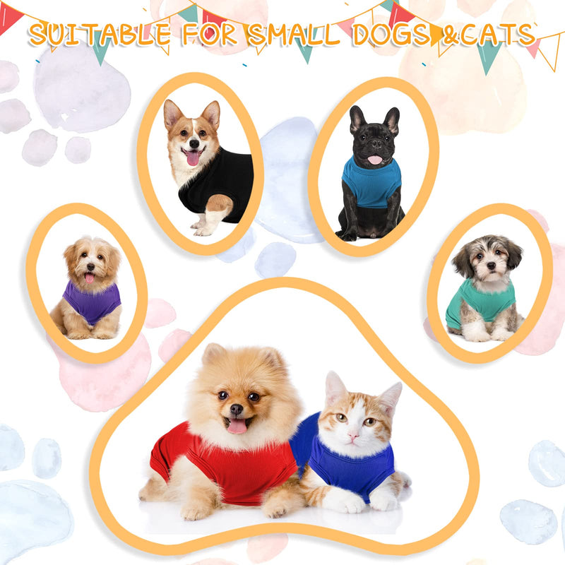 16 Pieces Small Dog Clothes Cute Blank Puppy Shirts Soft Dog Sweatshirts Breathable Outfit for Pet Cats Accessories, 16 Styles(XL) XL - PawsPlanet Australia