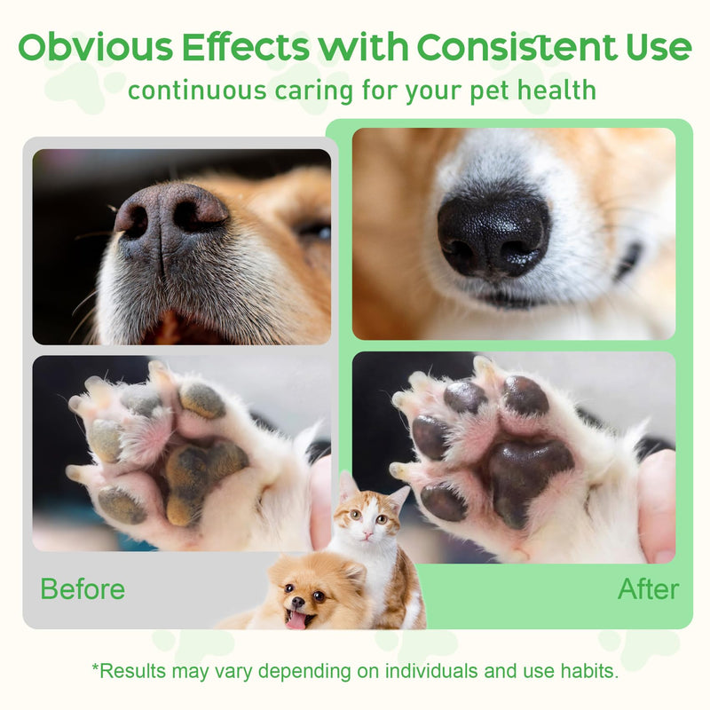 Dog Paw Balm & Nose Balm (2.1oz ), Lick-Safe | All-Natural Dog & Cat Paw Protector Soother with Organic Coconut Oil for dog Dry and Cracked Paws, Nose, Elbows for Hot Pavement & Winter Protection 1 Pack