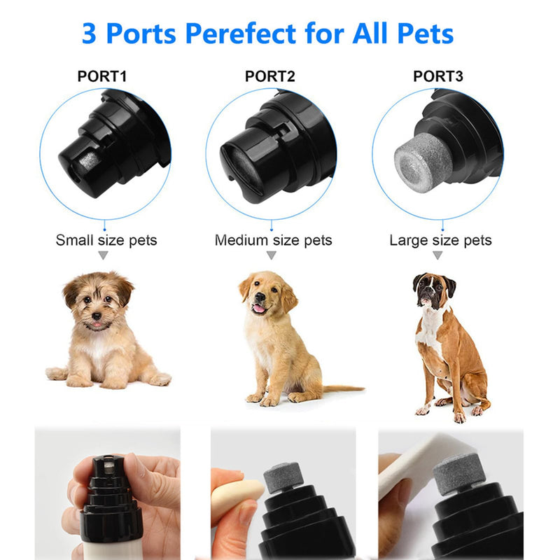 Silent Groom Pro Nail Grinder with 3-Level Battery Indicator – Ultra-Quiet (<40dB) Electric Pet Nail Trimmer for Small & Large Dogs | 2-Speed (6050-7700RPM) & Quick Sensor |USB Rechargeable - PawsPlanet Australia