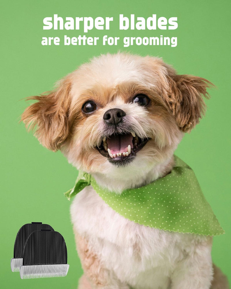 uijino Dog Clipper Blades Compatible with Gooad Dog Clipper Replacement Blades Gooad Dog Clippers Blades Gooad Blades, 2 Pack Dog Clipper Replacement Blades, 2 Cleaning Brush - PawsPlanet Australia