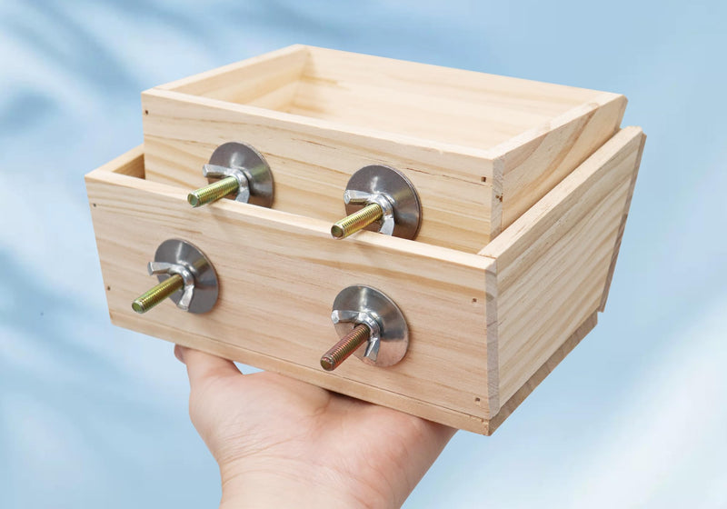 2 Pcs Guinea Pig Feeder Box, Wooden Small Animal Food Feeder, Hanging Rabbit Food Bowl, Small Animal Cage Accessories, Suitable for Rabbit Bunny Chinchilla Guinea Pig Hamster - PawsPlanet Australia