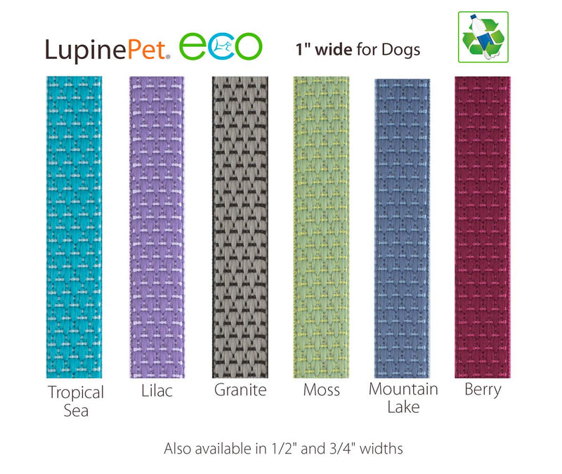 Martingale Dog Collar by Lupine ECO Collection 1" Wide Mountain Lake adjusts 15" to 22" - PawsPlanet Australia