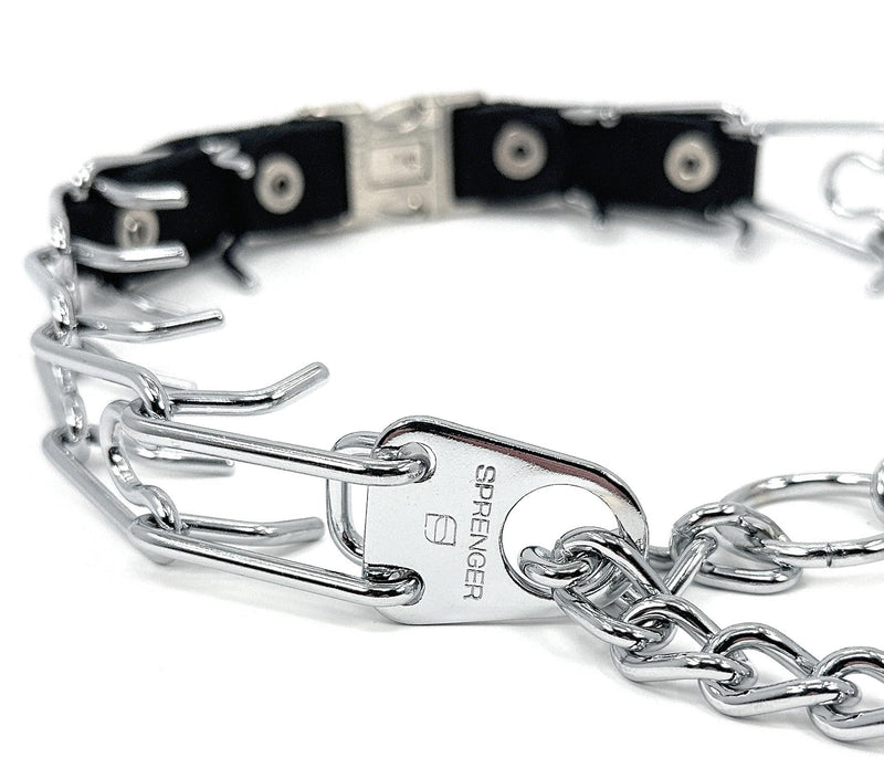 Herm Sprenger Prong Collar for Dogs Training – Quick Release Buckle & Swivel Ring for Easy Use – Made of Durable Chrome Plated Stainless Steel in Germany– 2.25mm Prongs for Small Dogs with 14-19" Neck Small/Medium (14-19" Neck, 2.25mm Links) - PawsPlanet Australia