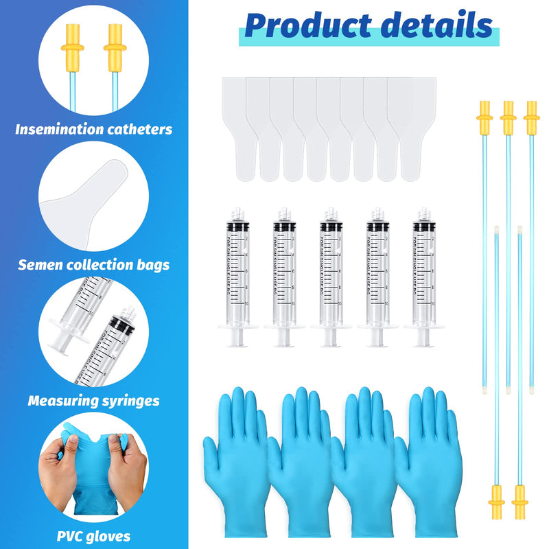 Weewooday 15 Set AI Artificial Insemination Dog Breeding Kit Canine Breeding Kit Dog Semen Collection Bag Disposable Artificial Insemination Pet Supplies (Blue,20 cm) - PawsPlanet Australia