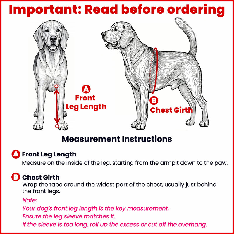 Dog Leg Sleeve, Medical Dog Cone Alternative, Shoulder Protect Sleeve for Dogs with Strechy Adjustable Elastic Band, for Hot Spots, Wounds, Bandages, Prevent Licking Elbow Brace Protector Large