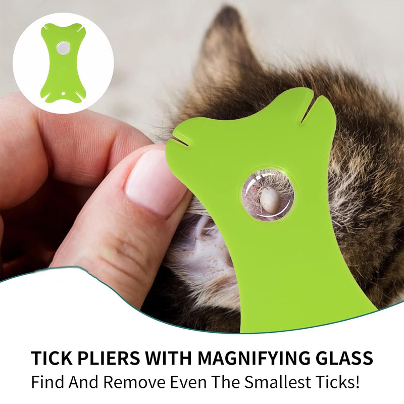 Tick Removal Tool 8 in 1 with Storage Box, Flea Comb, Magnifying Glass, Tick Tweezers, Dog Tick Remover Tool Tick Removal Kit Tick Removal Tool for Dogs Cats Pet Tick Comb - PawsPlanet Australia