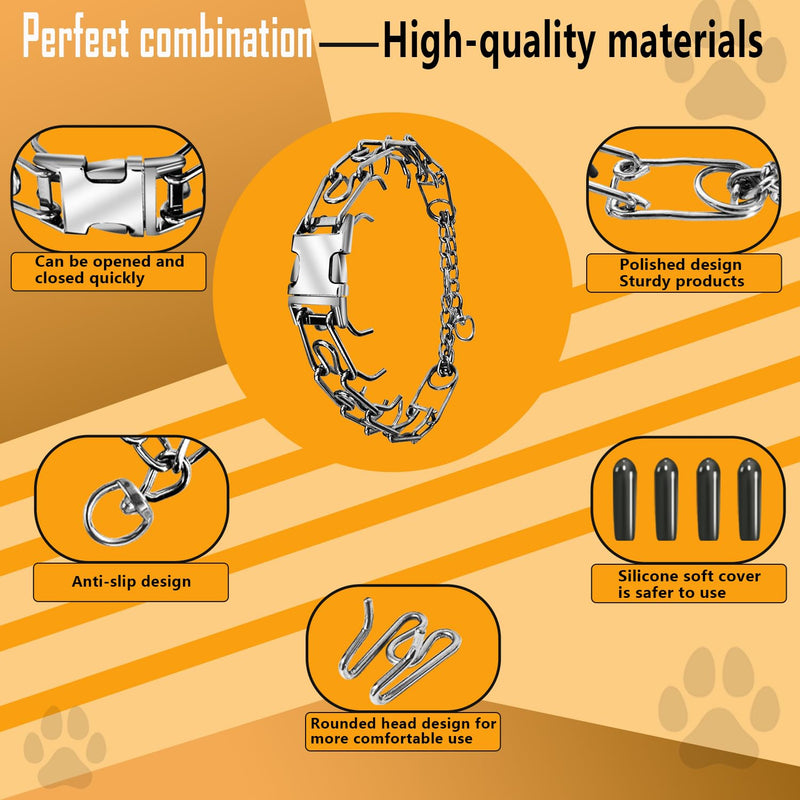 Quick - Release Dog Collar, Metal Leash Collar for Small Dogs, Medium Dogs, Large Dogs (XL(23-26" Neck)) XL - PawsPlanet Australia